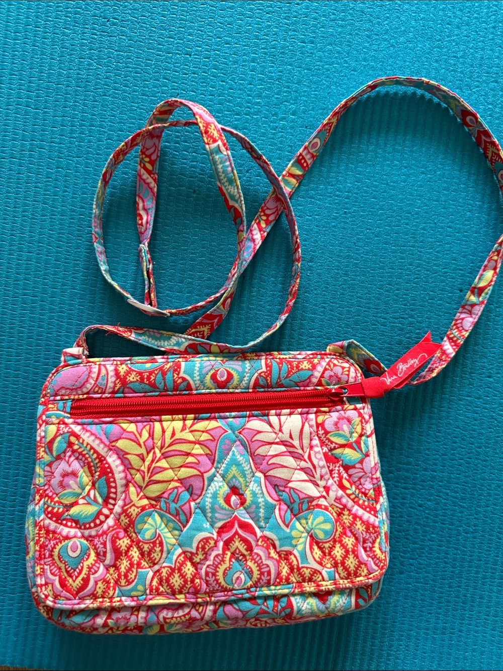 Vera Bradley Quilted Crossbody Bag "Paisley in Paradise" Pattern - Picture 1 of 10